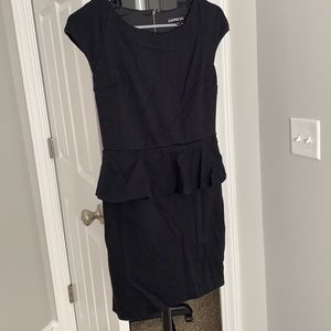 Express Black Peplum Dress